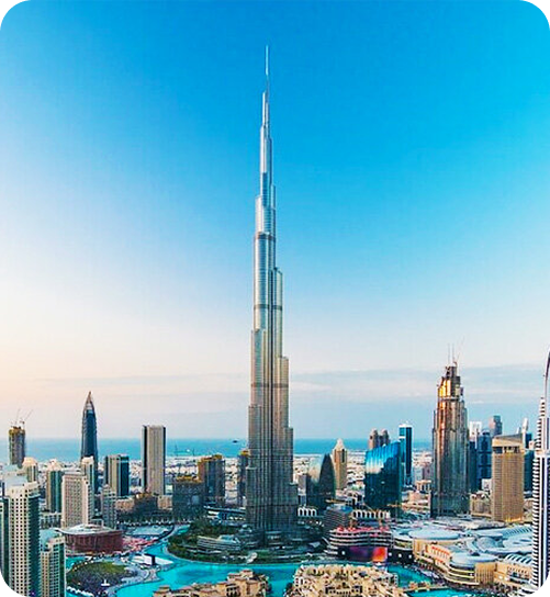 Map marker icon for Dubai, UAE office
